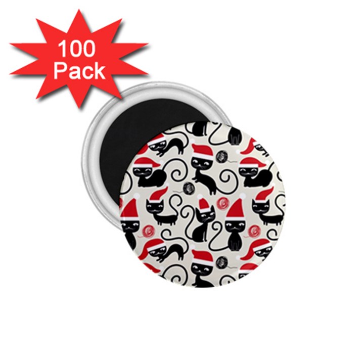 Cute Christmas Seamless Pattern Vector 1.75  Magnets (100 pack) 