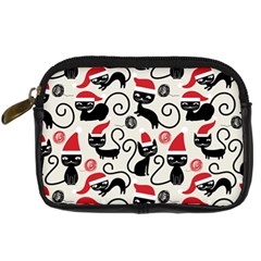 Cute Christmas Seamless Pattern Vector Digital Camera Leather Case