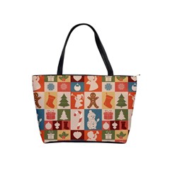 Cute Christmas Seamless Pattern Vector Classic Shoulder Handbag by Vaneshart