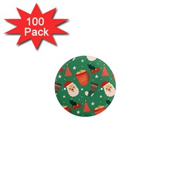 Colorful Funny Christmas Pattern 1  Mini Magnets (100 Pack)  by Vaneshart