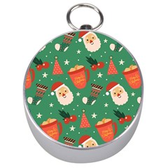 Colorful Funny Christmas Pattern Silver Compasses