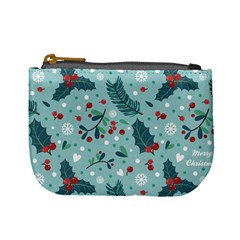 Seamless Pattern With Berries Leaves Mini Coin Purse by Vaneshart