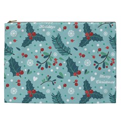 Seamless Pattern With Berries Leaves Cosmetic Bag (xxl)