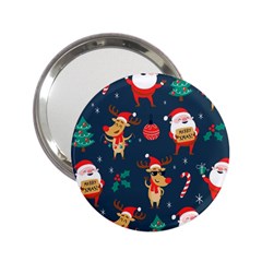 Funny Christmas Pattern 2 25  Handbag Mirrors