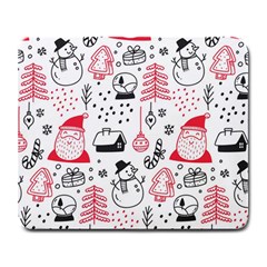 Christmas Themed Seamless Pattern Large Mousepads