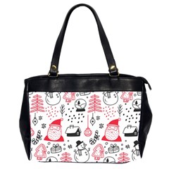 Christmas Themed Seamless Pattern Oversize Office Handbag (2 Sides)