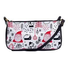 Christmas Themed Seamless Pattern Shoulder Clutch Bag by Vaneshart