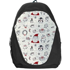 Cute Christmas Doodles Seamless Pattern Backpack Bag