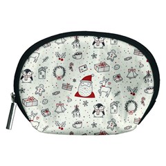 Cute Christmas Doodles Seamless Pattern Accessory Pouch (medium)