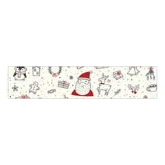 Cute Christmas Doodles Seamless Pattern Velvet Scrunchie