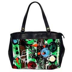 Dots And Stripes 1 1 Oversize Office Handbag (2 Sides) by bestdesignintheworld