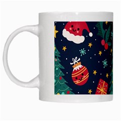 Colorful Funny Christmas Pattern White Mugs