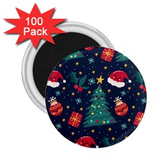 Colorful Funny Christmas Pattern 2.25  Magnets (100 pack) 