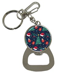 Colorful Funny Christmas Pattern Bottle Opener Key Chain