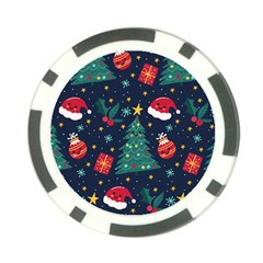 Colorful Funny Christmas Pattern Poker Chip Card Guard (10 pack)