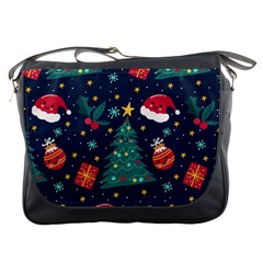 Colorful Funny Christmas Pattern Messenger Bag