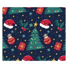 Colorful Funny Christmas Pattern Double Sided Flano Blanket (Small) 