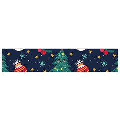 Colorful Funny Christmas Pattern Small Flano Scarf