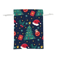 Colorful Funny Christmas Pattern Lightweight Drawstring Pouch (M)