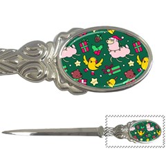 Funny Decoration Christmas Pattern Background Letter Opener by Vaneshart