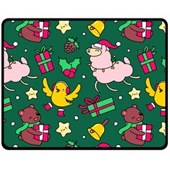 Funny Decoration Christmas Pattern Background Fleece Blanket (medium) 
