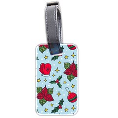 Colorful Funny Christmas Pattern Luggage Tag (two Sides) by Vaneshart