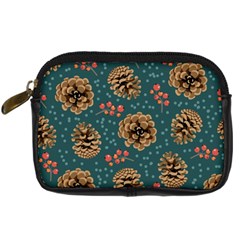 Christmas Seamless Pattern Digital Camera Leather Case