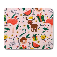 Colorful Funny Christmas Pattern Large Mousepads