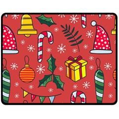 Colorful Funny Christmas Pattern Fleece Blanket (medium) 