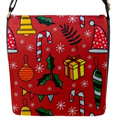 Colorful Funny Christmas Pattern Flap Closure Messenger Bag (s)