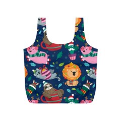 Funny Animal Christmas Pattern Full Print Recycle Bag (s)