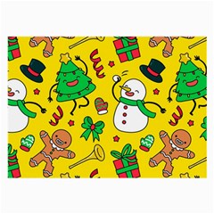 Funny Decoration Christmas Pattern Large Glasses Cloth (2 Sides) by Vaneshart