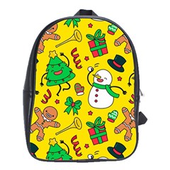 Funny Decoration Christmas Pattern School Bag (large)