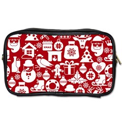 Christmas Seamless Pattern Icons Toiletries Bag (two Sides) by Vaneshart