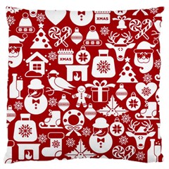 Christmas Seamless Pattern Icons Large Cushion Case (one Side) by Vaneshart