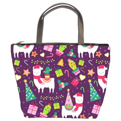 Colorful Funny Christmas Pattern Bucket Bag