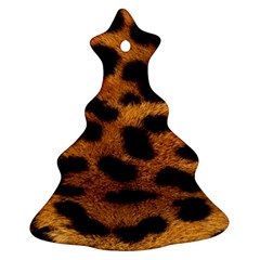 Leopard Skin Pattern Background Ornament (christmas Tree)  by Vaneshart