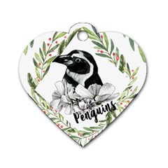 Penguin Dog Tag Heart (two Sided)