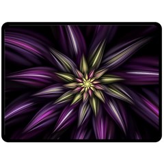 Fractal Flower Floral Abstract Fleece Blanket (large)  by HermanTelo