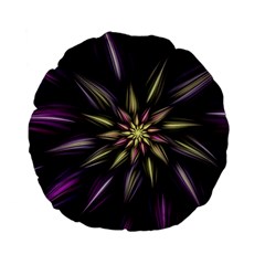 Fractal Flower Floral Abstract Standard 15  Premium Flano Round Cushions