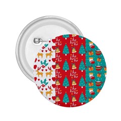 Funny Christmas Pattern 2 25  Buttons