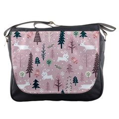 Winter Season Seamless Pattern Decoration Messenger Bag