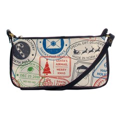 Christmas Postal Pattern Shoulder Clutch Bag