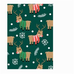 Cute Christmas Pattern Doodl Large Garden Flag (two Sides)