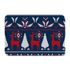 Knitted Christmas Pattern Plate Mats by Vaneshart