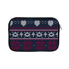 Beautiful Knitted Christmas Pattern Apple Ipad Mini Zipper Cases by Vaneshart