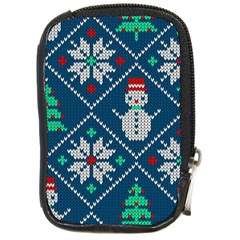 Knitted Christmas Pattern Compact Camera Leather Case