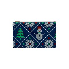 Knitted Christmas Pattern Cosmetic Bag (small)