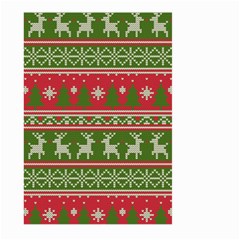 Christmas Knitting Pattern Large Garden Flag (two Sides)