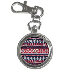 Beautiful Knitted Christmas Pattern Key Chain Watches